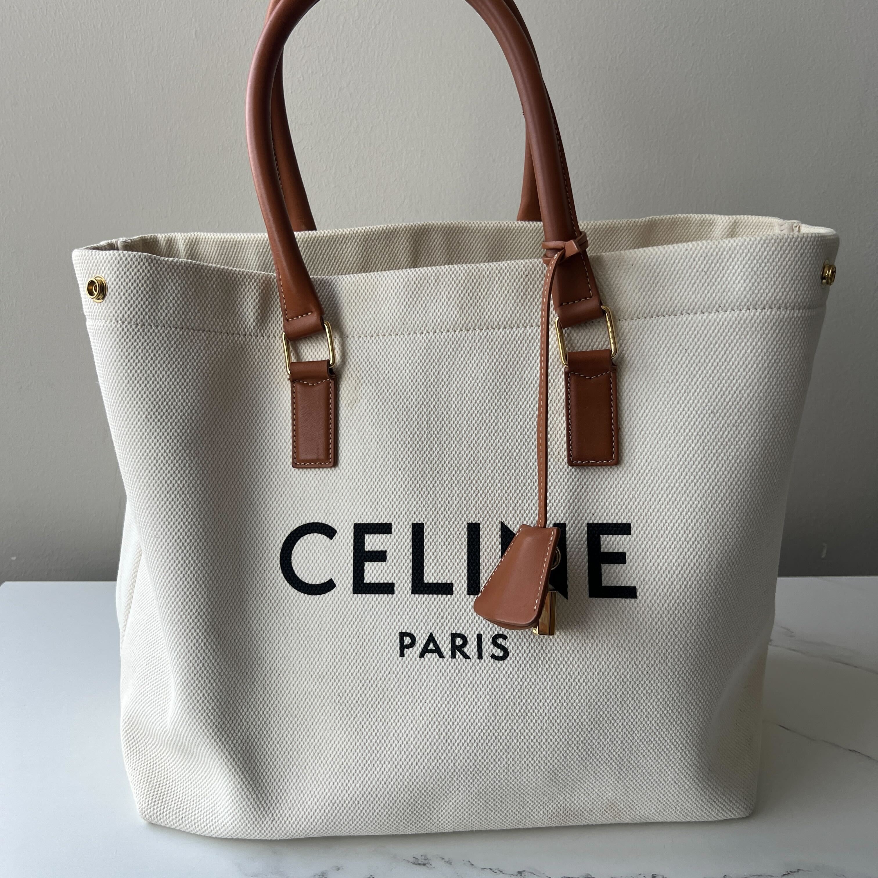 Celine Paris Cabas Canvas Tote