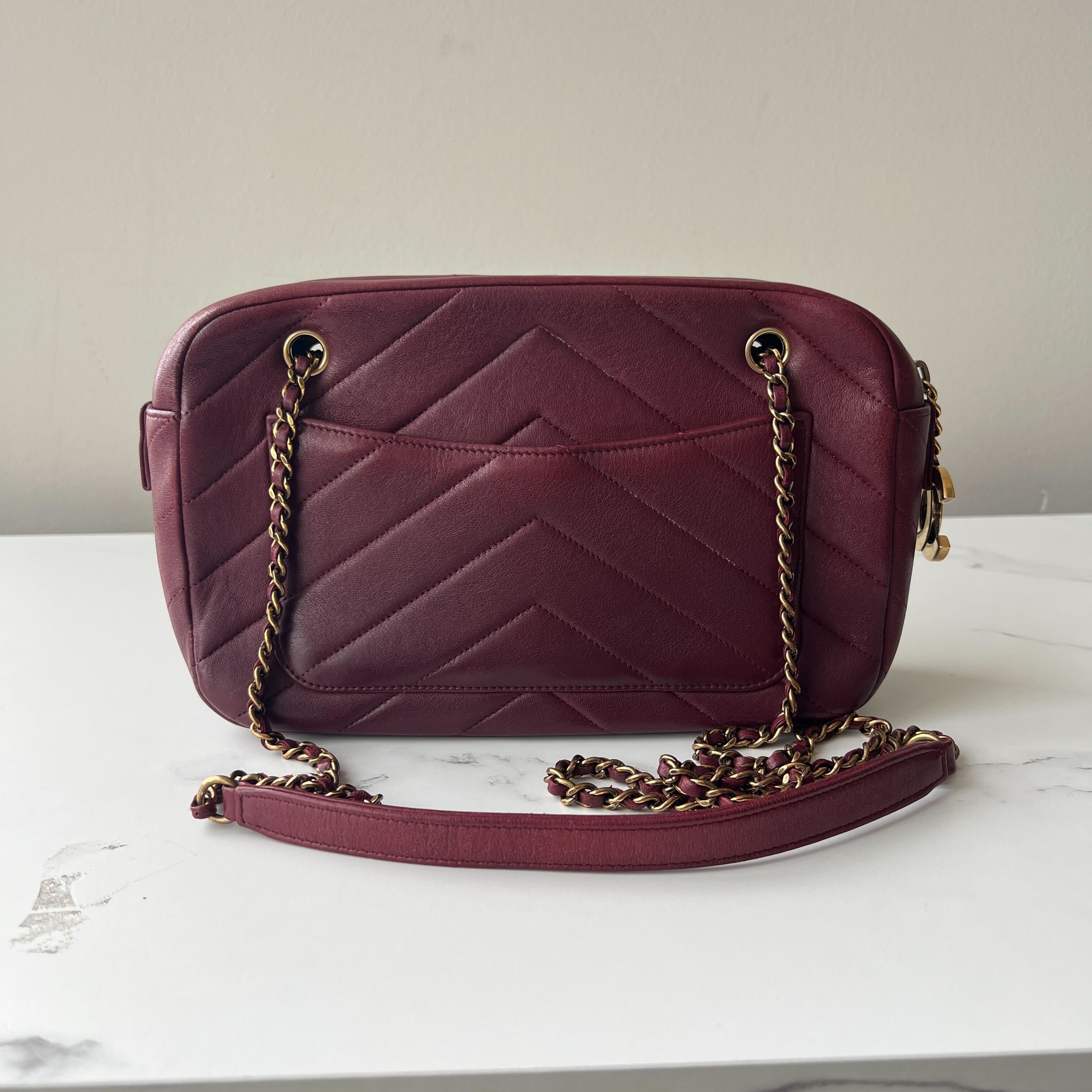 Chanel Chevron Camera Bag with Detachable Flap Wallet